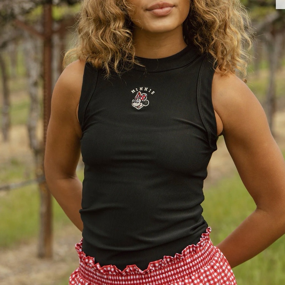 Albion Minnie Mouse Disney Embroidered Tank Top